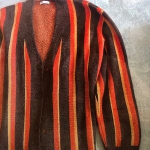 Striped Men's Cardigan Sweater